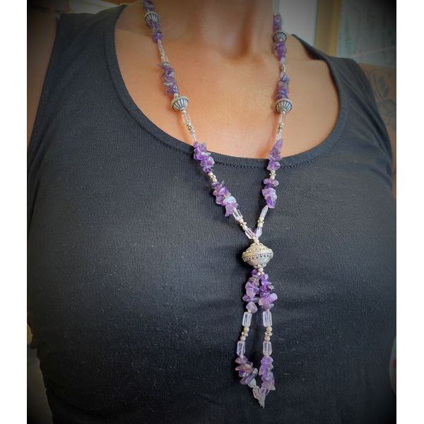 2. Collana ametista a Y viola BRASS Workshop cam04