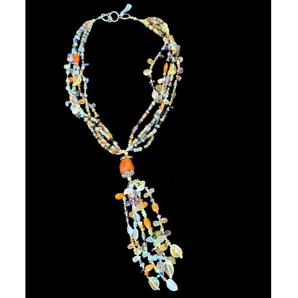 1. Multi-strand Y necklace multicolored BRASS Workshop cpp01