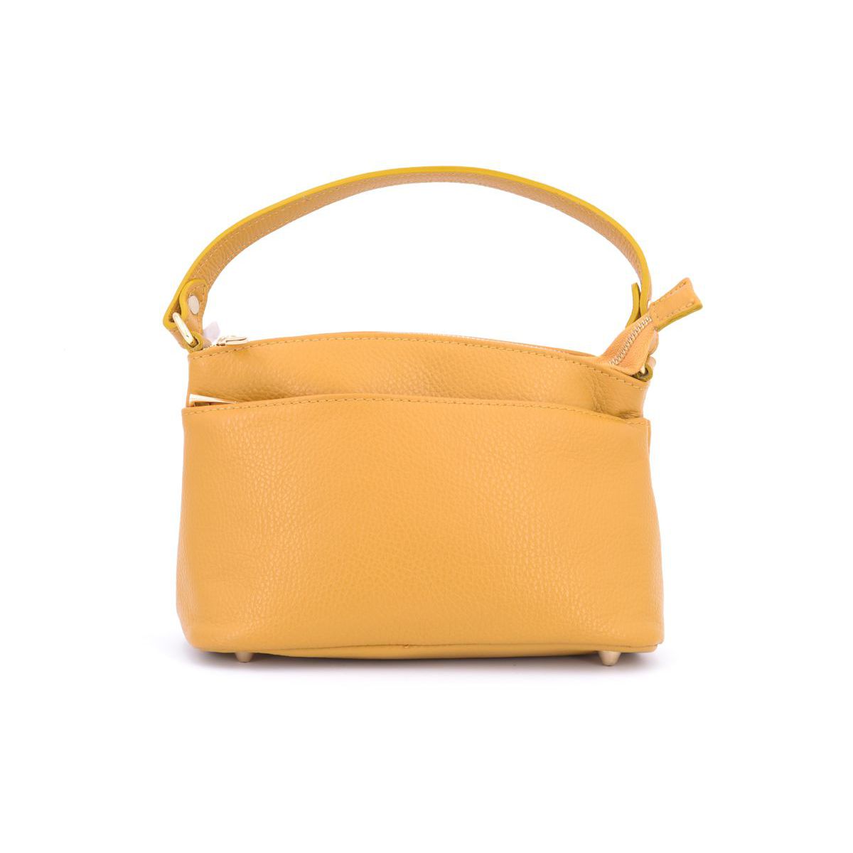mustard yellow leather backpack