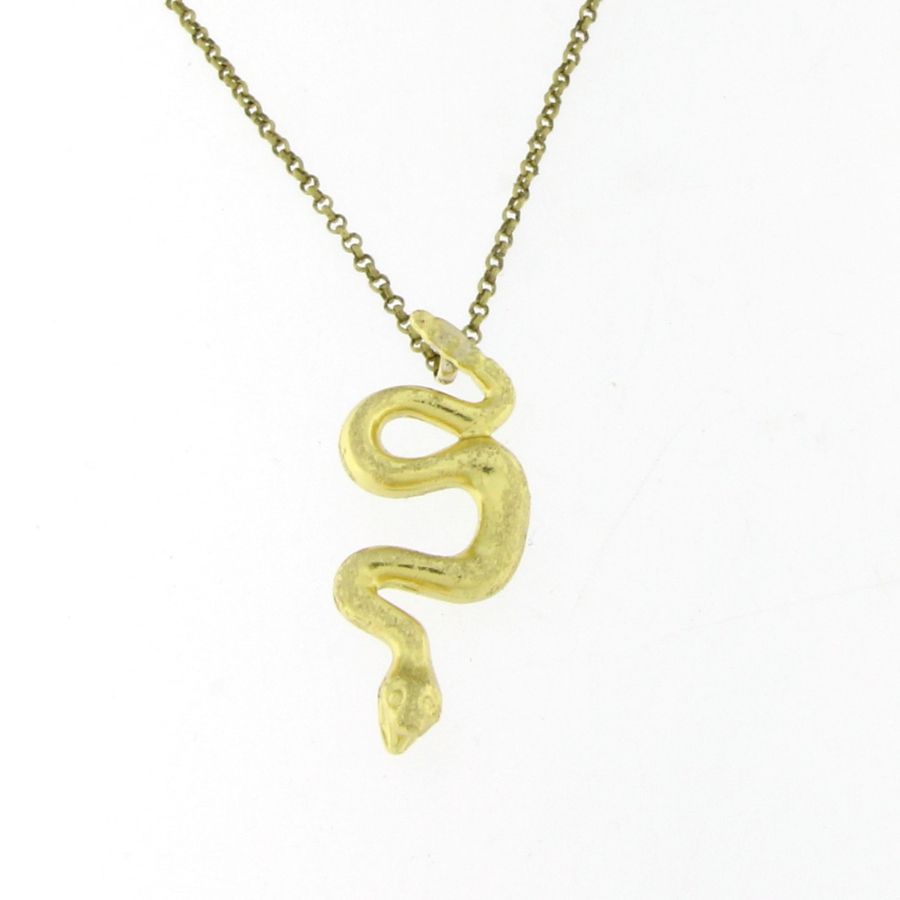 Zoestar Collana Serpente In Oro Grosso - Catena Spessa Per Donna - 40 Cm + 7 Cm