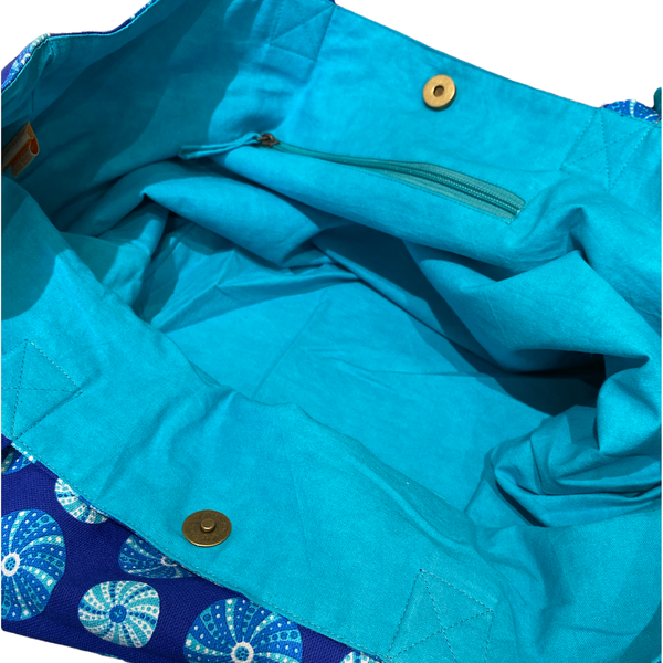 Sea urchin bag blue BRASS grb08