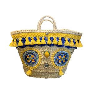 2. Coffa Siciliana maioliche blu/giallo