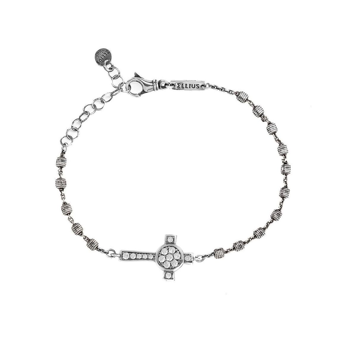 Bracciale Rosario In Argento 925: Crocefisso Religioso Unisex, Lunghezza Regolabile, Gioielli Aurum