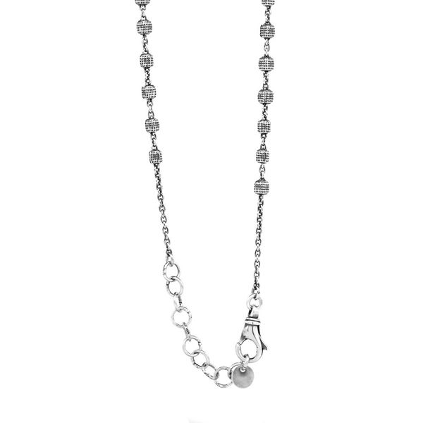 3. Nativity and cross rosary necklace Silver gray ELLIUS Jewelry r847