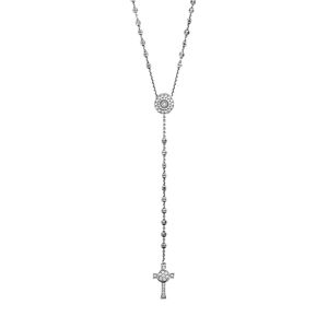 2. Collana rosario Natività e croce Grigio argento
