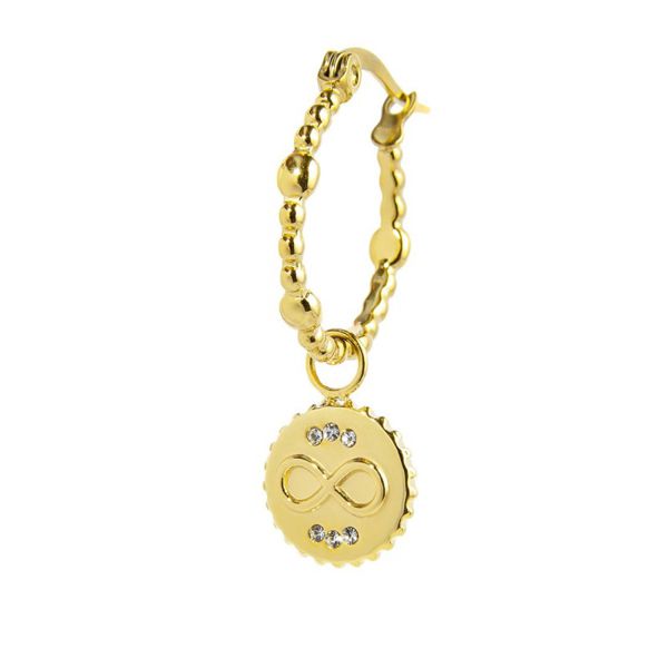 MARLU' ORECCHINO A LOBO CON SIMBOLO INFINITO PVD ORO 18OR077G - La