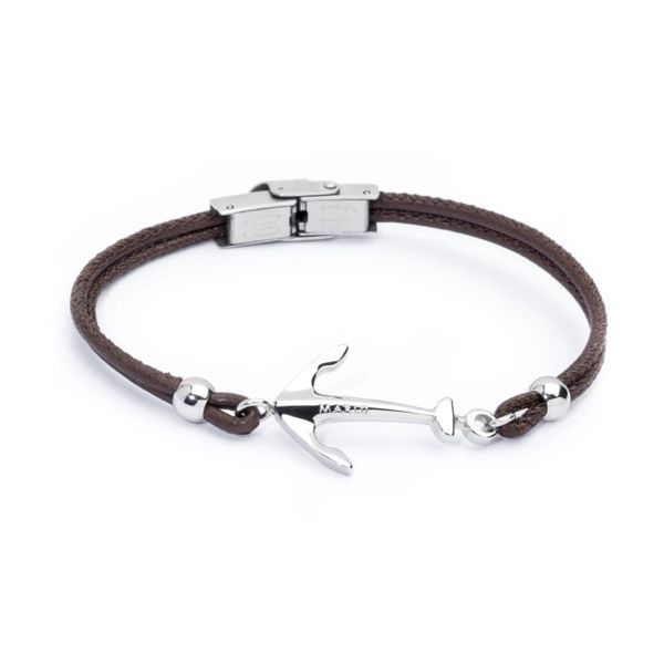 1. Bracciale sintetico con ancora marrone Marlù Gioielli 4br1815