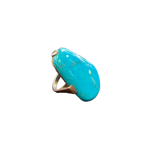 3. Ring with turquoise turquoise BRASS Workshop at118