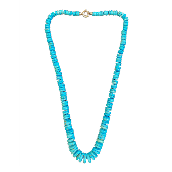 1. Disks, Turquoise necklace turquoise BRASS Workshop llo880