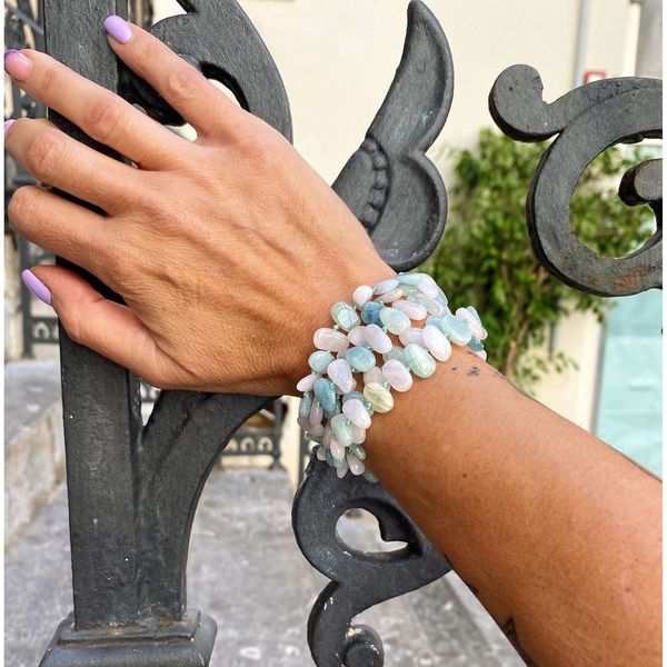 3. Bracciale multifili berillo verde BRASS Workshop brca02