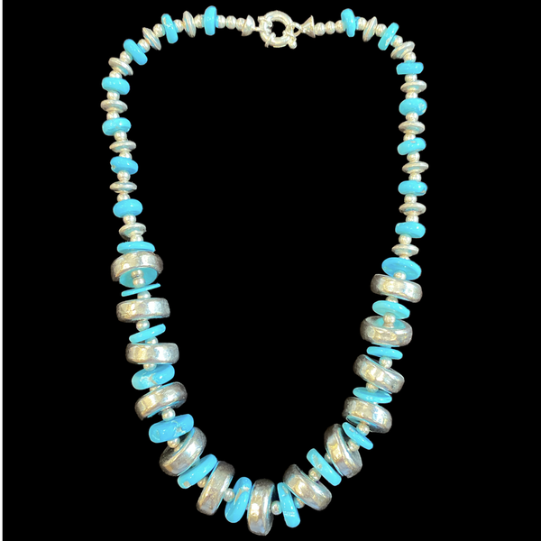2. Turquoise round necklace Turquoise BRASS Workshop beo358