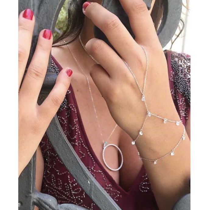 1. Baciamano Dots Shahmaran grigio argento Kurshuni Gioielli kx076-9dl