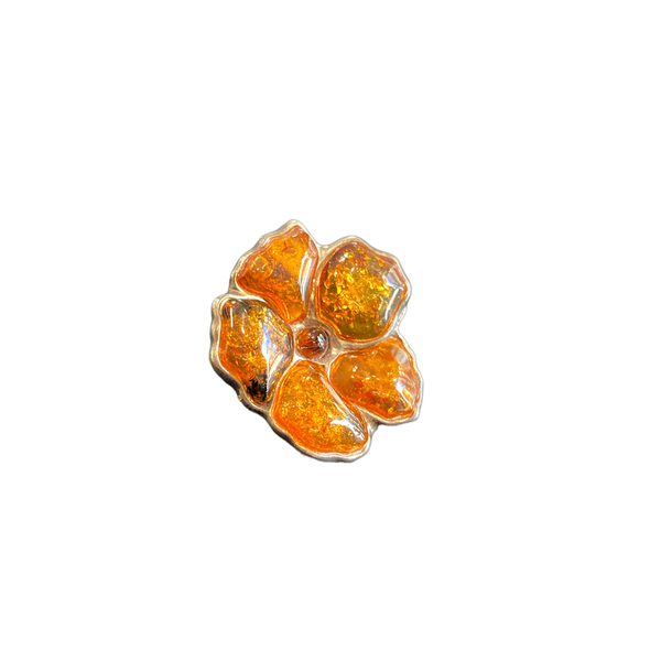 Anello A Punta Scorrevole Con Pendente A Forma Di Fiore Di Plumeria In - Foto 4