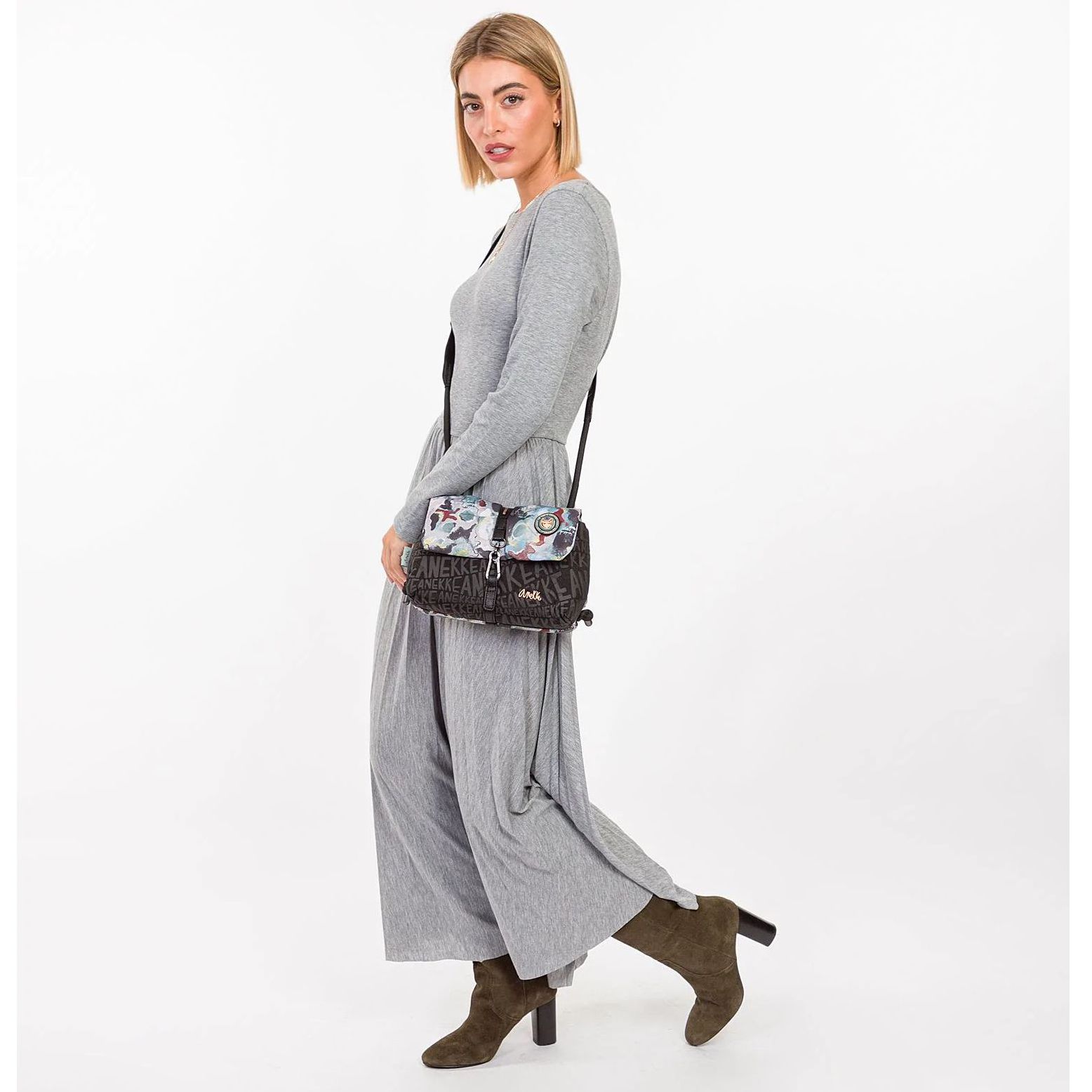 Borsa A Tracolla Donna In Pelle PU Nera, 32x29x13 Cm, 3 Modi, Grande Capacità, Regalo