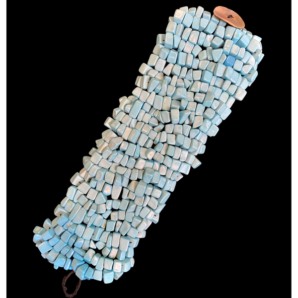 3. Turquoise shards bracelet light blue BRASS Workshop bsbr09