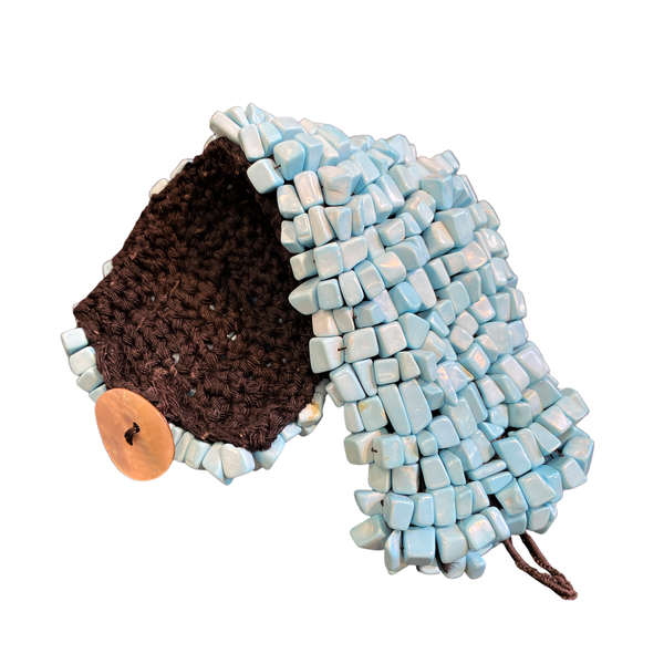 2. Turquoise shards bracelet light blue BRASS Workshop bsbr09