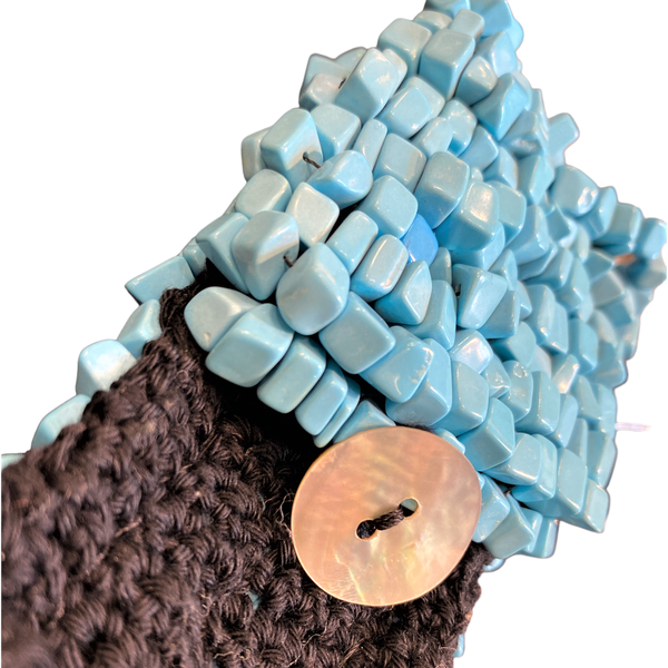 4. Turquoise shards bracelet light blue BRASS Workshop bsbr09