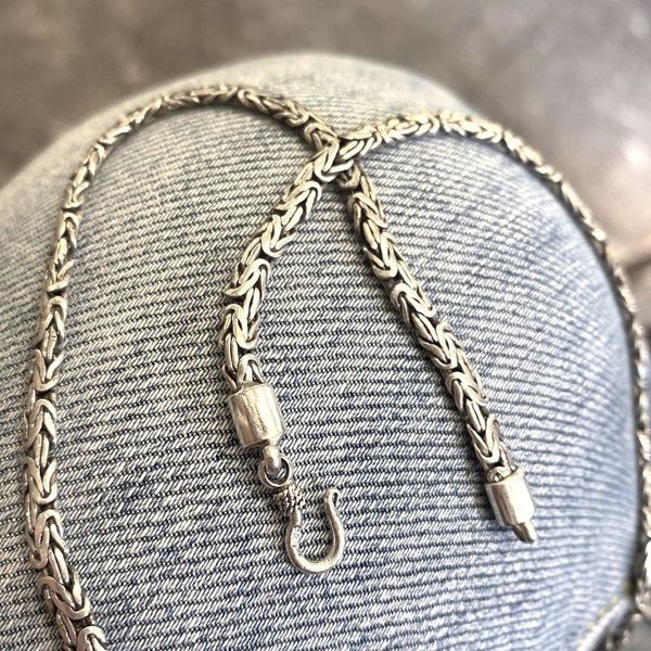 3. Collana piatta bizantina grigio argento BRASS Workshop bscl09