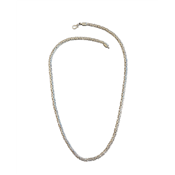 1. Collana piatta bizantina grigio argento BRASS Workshop bscl09