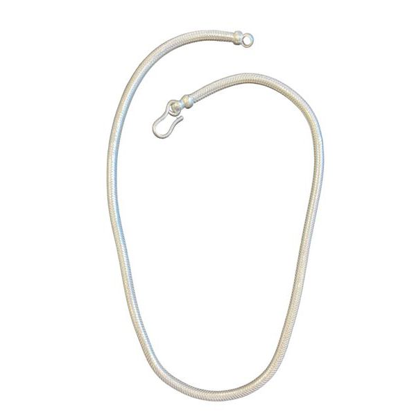 NKlaus Collana In Argento Sterling 925, Catena A Serpente 70 Cm, Spessa 4 Mm, Peso 36 G, Chiusura A Moschettone - Lucida E Brillante