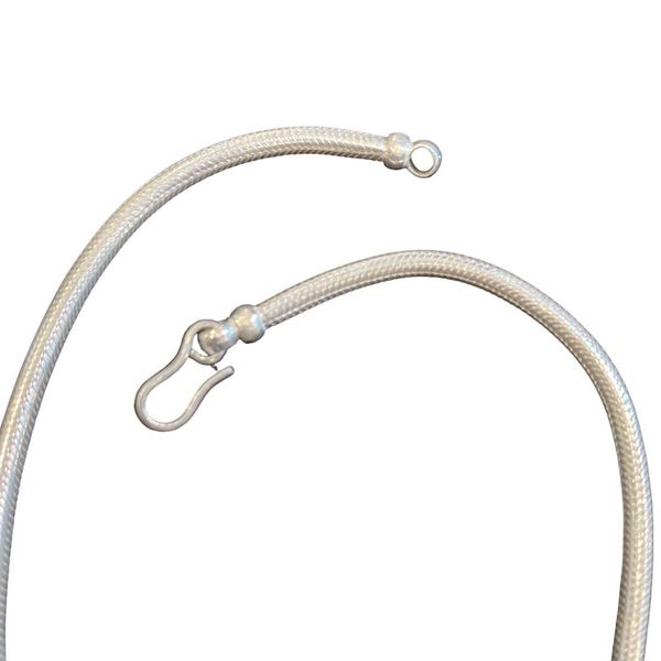 2. Collana snake 4 mm grigio argento BRASS Workshop bscl14