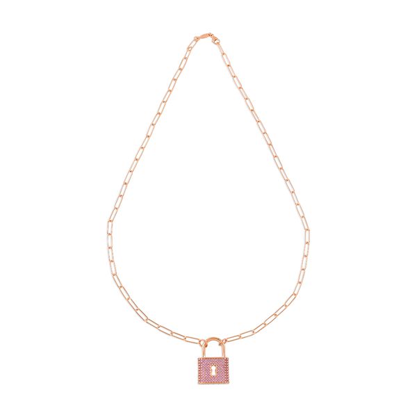 1. Collana Padlock rosato Kurshuni Gioielli ka1036-20rs