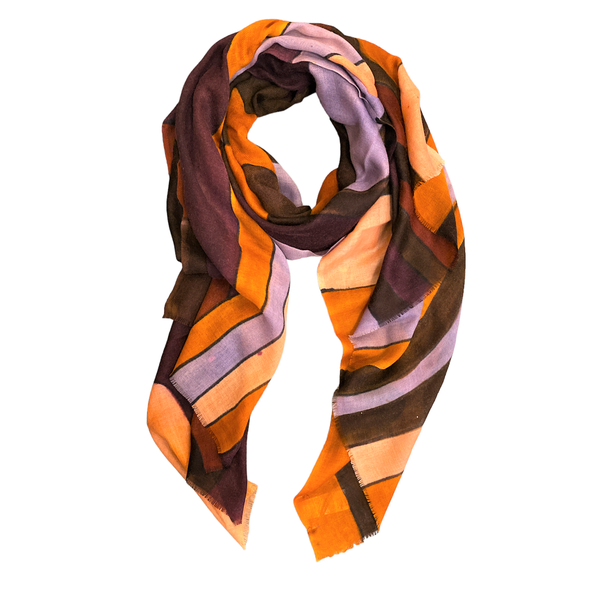 Sciarpa lana N513 arancione BRASS Workshop n513