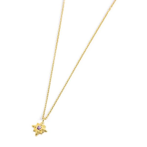 Philip Jones Collana Con Cristallo Viola Chiaro E Zirconi (Zircondia), Elegante, Pendente Raffinato, Gioiello Donna