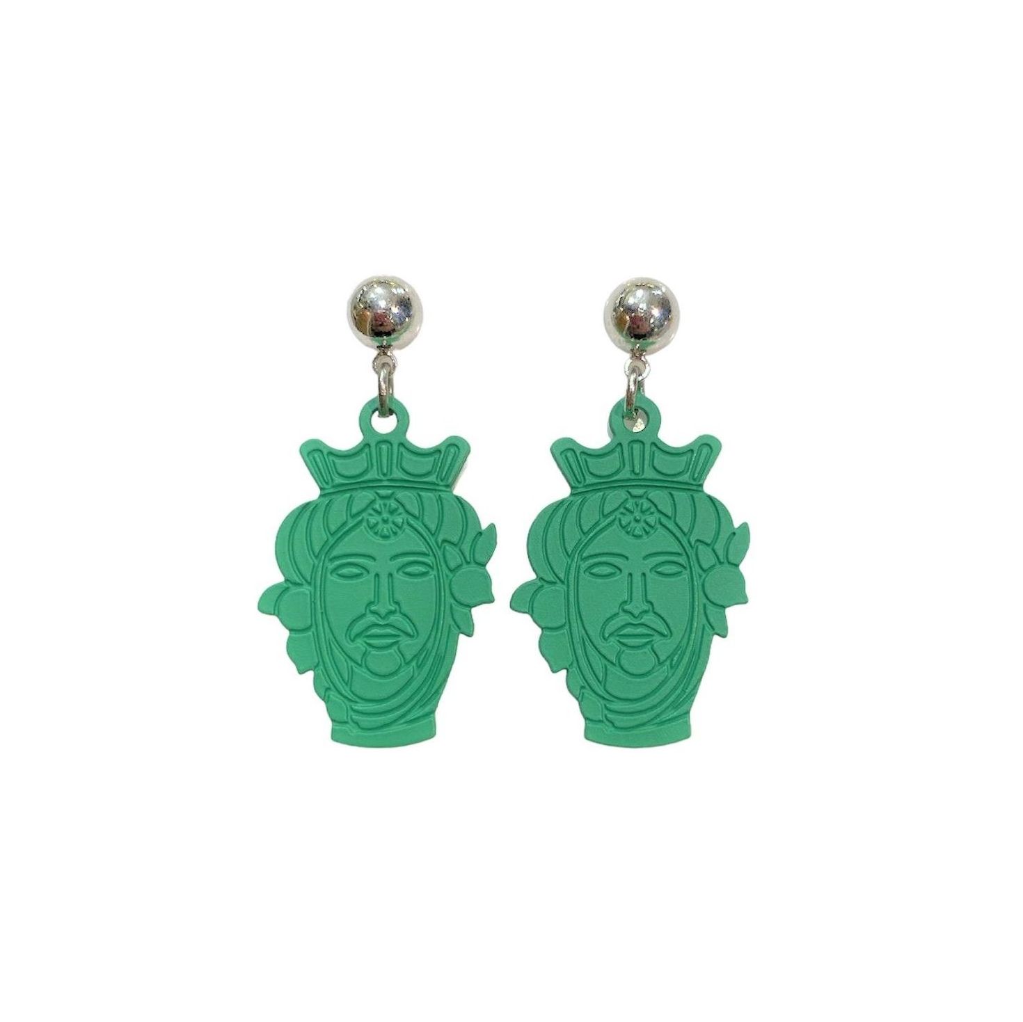 Orecchini A Trifoglio Verde Per San Patrizio - Ganci In Lega Oro E Acrilico - Accessori Irlandesi Leggeri