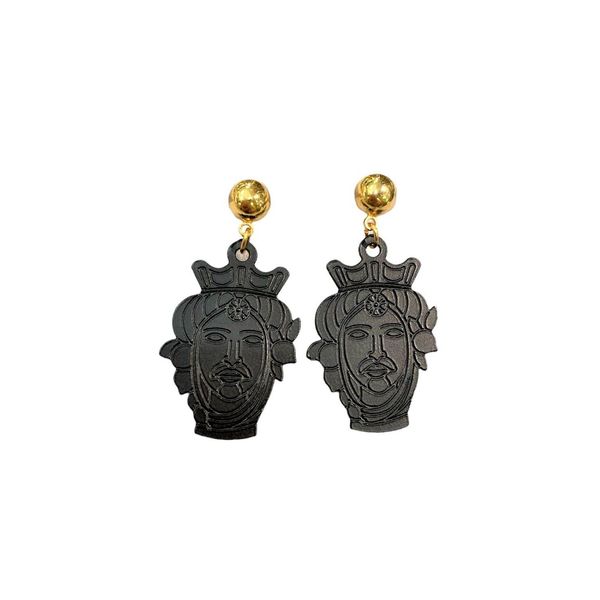 1. Orecchini mori di sicilia nero Antùra Accessori aof11509sicily