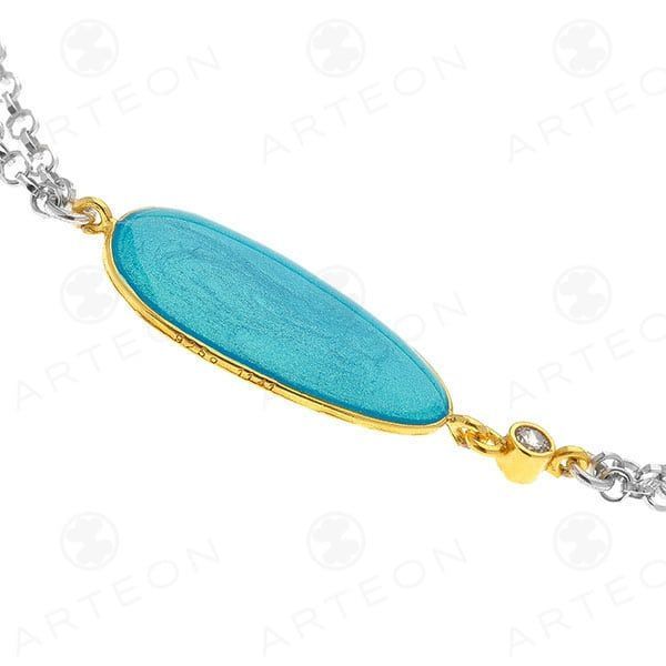 3. Bracciale doppia catena Cobble blu Arteon 12267-000