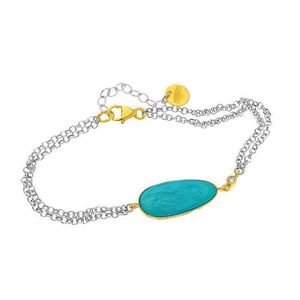 Bracciale doppia catena Cobble blu Arteon