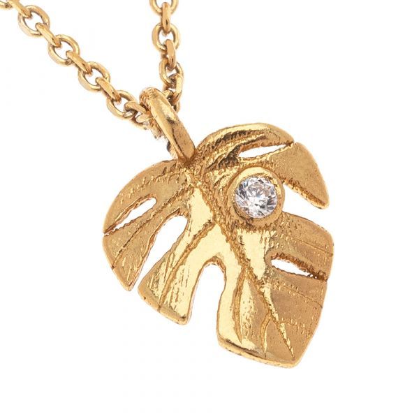 2. Collana foglia pendente oro Arteon 32508-040