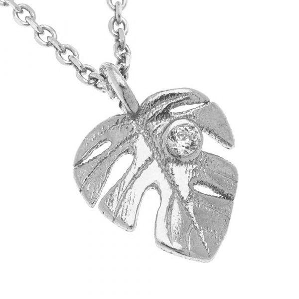 1. Collana foglia pendente grigio argento Arteon 32508-040