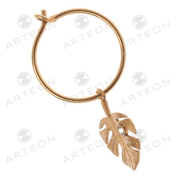 Caimeytie Orecchini Lunghi A Goccia Foglia 81 Mm – Bicolore Oro E Argento – Acciaio Inossidabile Con Confezione Regalo
