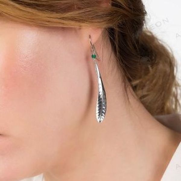 2. Orecchini pendenti foglia grigio argento Arteon 50760-000
