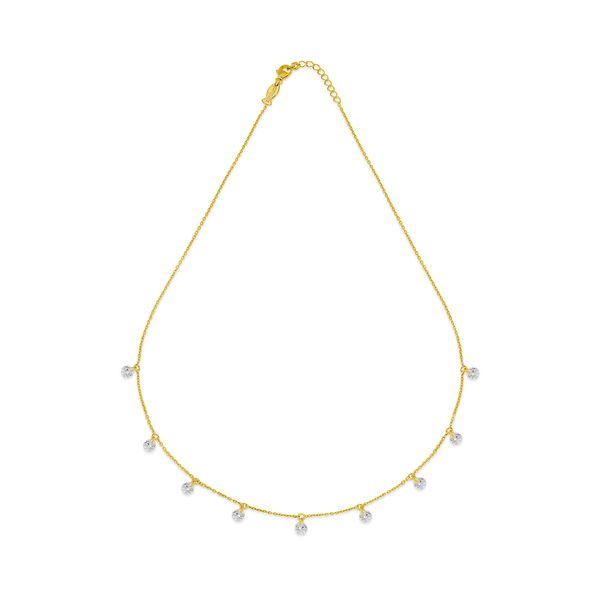 1. Blink, sterling silver necklace gold Kurshuni Gioielli kx076-2dl