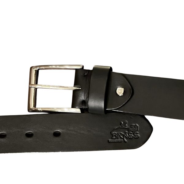 4. Cintura cuoio nero BRASS Workshop clu02