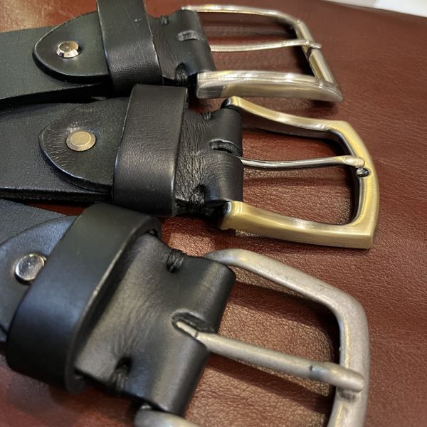 5. Cintura cuoio nero BRASS Workshop clu02