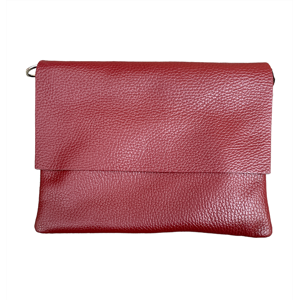1. Pochette con patta bordeaux