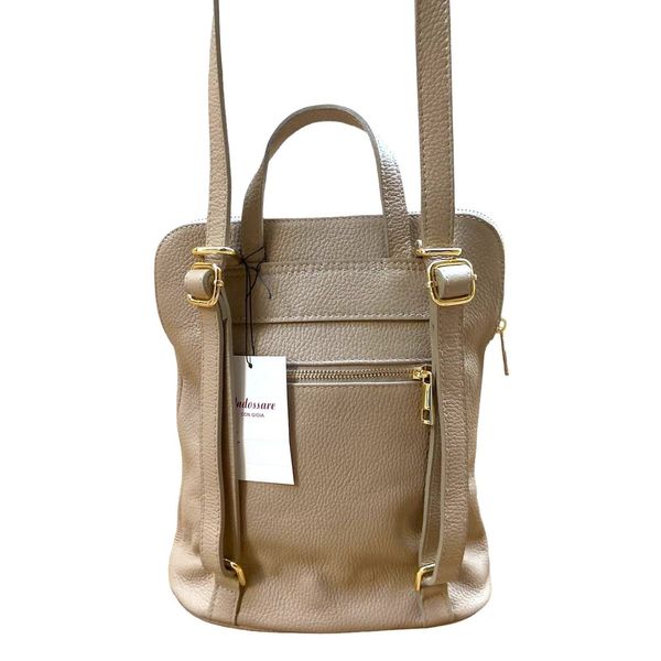 1. Borsa zaino beige BRASS Workshop s7139