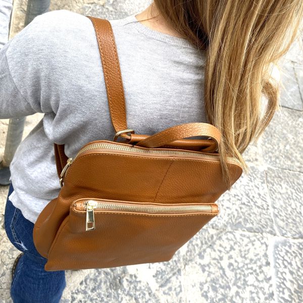 5. Borsa zaino marrone BRASS Workshop s7139