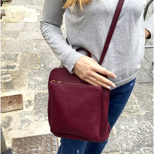 5. Borsa zaino bordeaux BRASS Workshop s7139