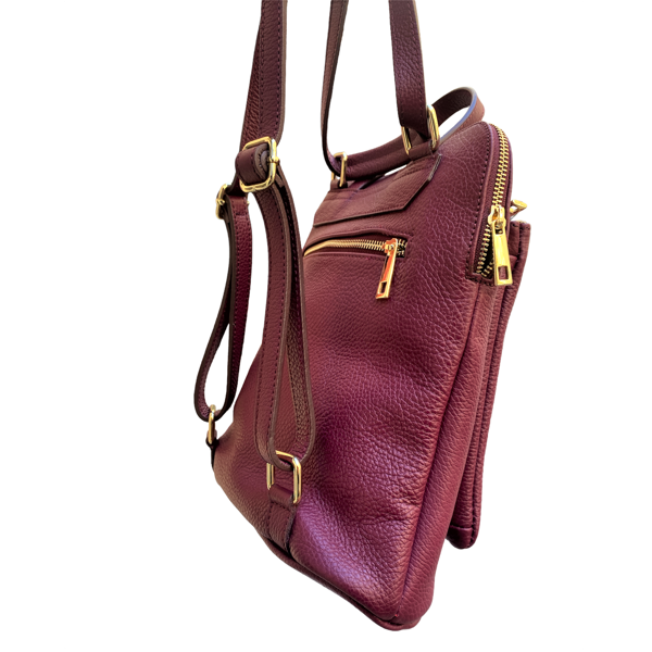 3. Borsa zaino bordeaux BRASS Workshop s7139