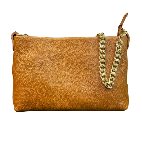 Borsetta A Tracolla Donna JOLLQUE In Ecopelle Con Catena Dorata - Pochette Serale 28x10x6 Cm - 10