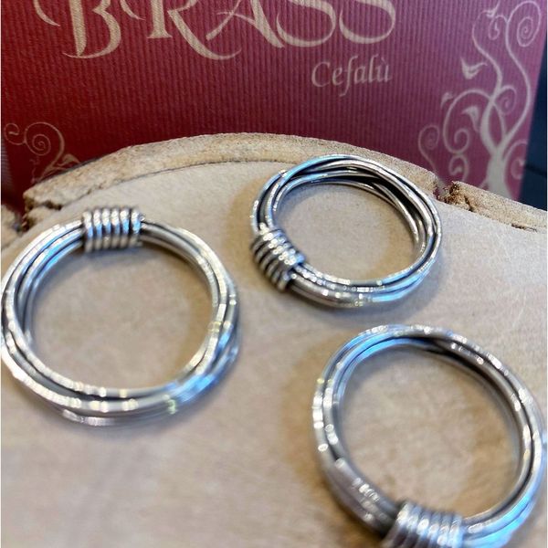 3. Skein thread, silver ring silver grey BRASS Workshop g23a02