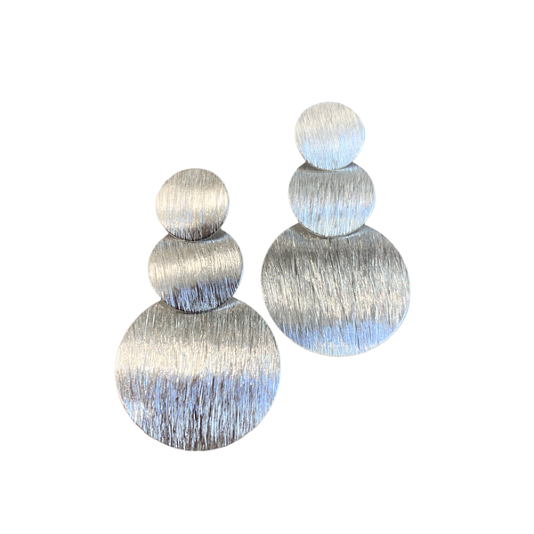 1. Orecchini disk grigio argento BRASS Workshop g23or03