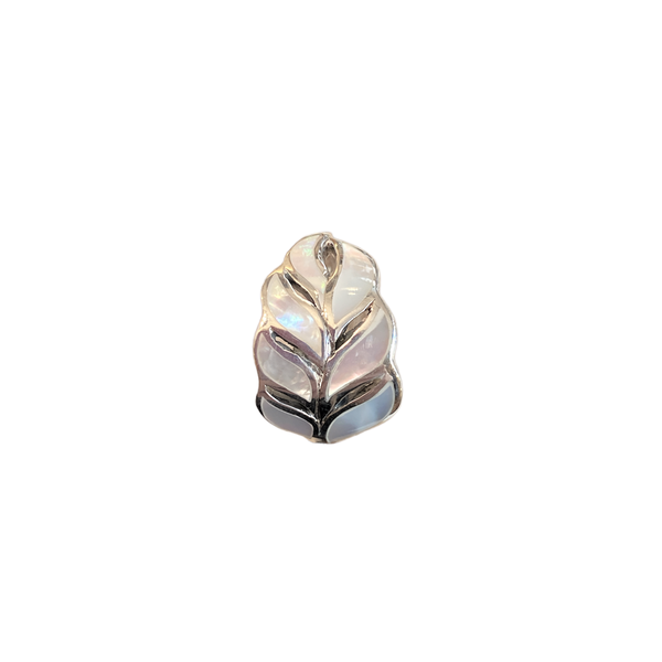 2. Leaf, silver ring white BRASS Workshop g23a04