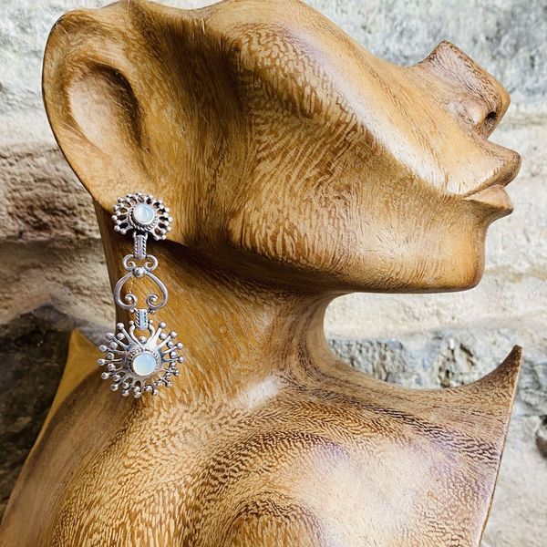 3. Orecchini pendenti “madreperla” Grigio argento BRASS Workshop bsor09