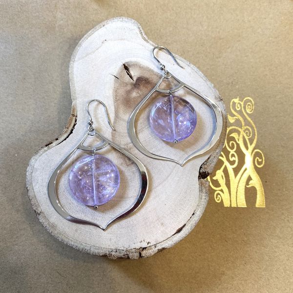 1. Orecchini Alexandra viola BRASS Workshop oam07
